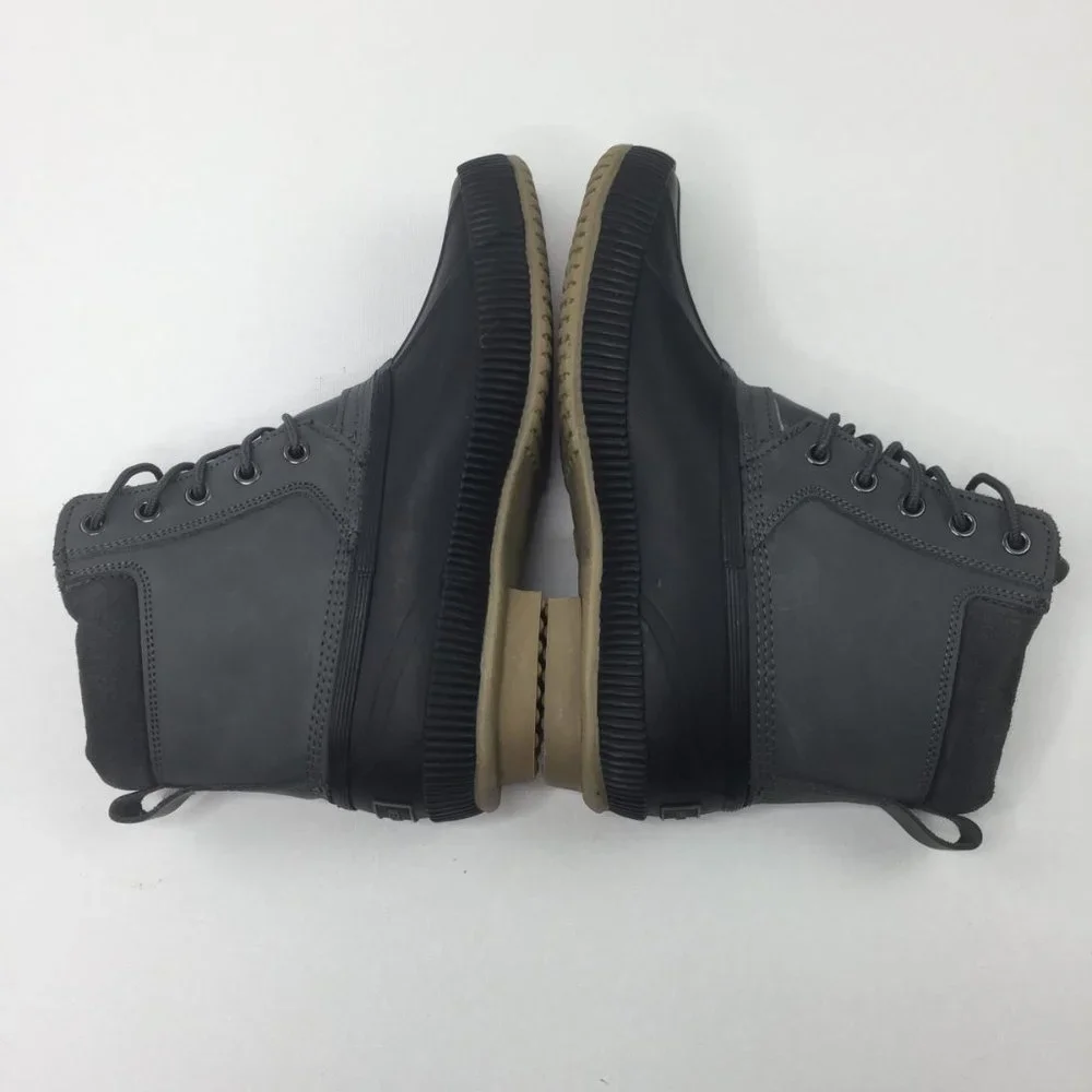 832. Tommy Hilfiger Sleek Waterproof Black Rain & Snow Duck Ankle Boots